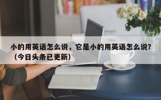 小的用英语怎么说，它是小的用英语怎么说？（今日头条已更新）
