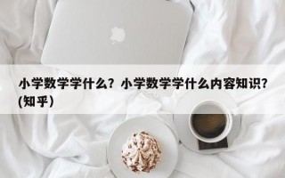 小学数学学什么？小学数学学什么内容知识？(知乎）