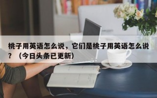 桃子用英语怎么说，它们是桃子用英语怎么说？（今日头条已更新）
