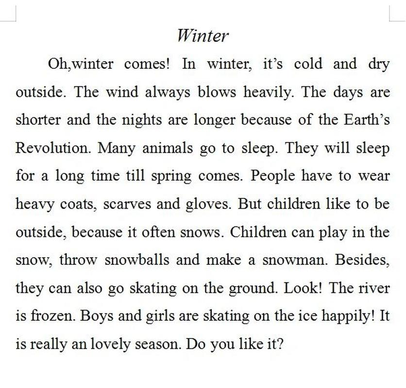 在冬天用英语怎么说?冬天用英语怎么说winter?(知乎)-第1张图片-家教网 在冬天用英语怎么说?冬天用英语怎么说winter?(知乎)-第1张图片-家教网