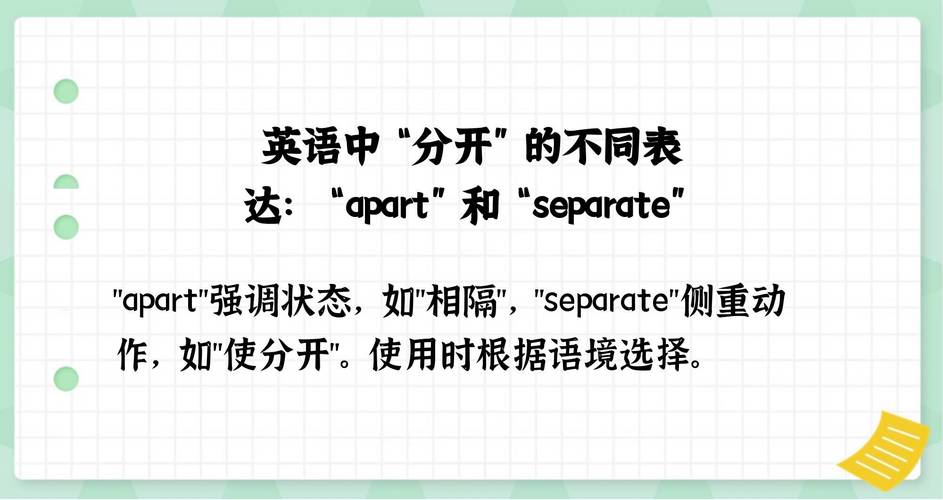 分开用英语怎么说，分开用英语怎么说的话？（今日头条已更新）-第2张图片-家教网
